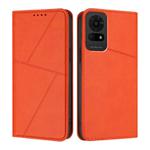 For TCL 50 LE / K23 / K24 Strong Magnetic Frosted Flip Leather Phone Case(Orange)