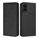 For TCL 50 LE / K23 / K24 Strong Magnetic Frosted Flip Leather Phone Case(Black)
