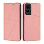 For TCL 50 LE / K23 / K24 Strong Magnetic Frosted Flip Leather Phone Case(Pink)