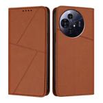 For TCL 50 NxtPaper Strong Magnetic Frosted Flip Leather Phone Case(Coffee Color)
