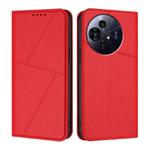 For TCL 50 Pro NxtPaper Strong Magnetic Frosted Flip Leather Phone Case(Red)