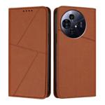 For TCL 50 Pro NxtPaper Strong Magnetic Frosted Flip Leather Phone Case(Coffee Color)