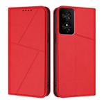 For TCL 50 SE / TCL 40 NxtPaper 4G Strong Magnetic Frosted Flip Leather Phone Case(Red)