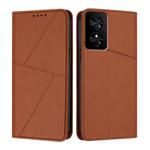 For TCL 50 SE / TCL 40 NxtPaper 4G Strong Magnetic Frosted Flip Leather Phone Case(Coffee Color)