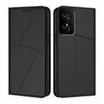 For TCL 50 SE / TCL 40 NxtPaper 4G Strong Magnetic Frosted Flip Leather Phone Case(Black)