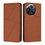 For TCL 60R 5G Strong Magnetic Frosted Flip Leather Phone Case(Coffee Color)