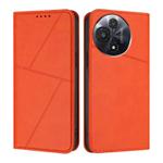 For TCL 60R 5G Strong Magnetic Frosted Flip Leather Phone Case(Orange)