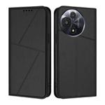 For TCL 60R 5G Strong Magnetic Frosted Flip Leather Phone Case(Black)