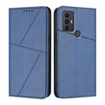 For TCL 305 / 306 / 30E / 30 SE Strong Magnetic Frosted Flip Leather Phone Case(Royal Blue)