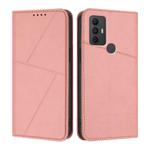 For TCL 305 / 306 / 30E / 30 SE Strong Magnetic Frosted Flip Leather Phone Case(Pink)