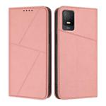 For TCL 403 Strong Magnetic Frosted Flip Leather Phone Case(Pink)