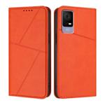 For TCL 405 / 406 / 408 Strong Magnetic Frosted Flip Leather Phone Case(Orange)