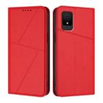 For TCL 502 / TCL K11 Strong Magnetic Frosted Flip Leather Phone Case(Red)