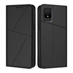 For TCL 502 / TCL K11 Strong Magnetic Frosted Flip Leather Phone Case(Black)