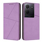 For TCL 503 Strong Magnetic Frosted Flip Leather Phone Case(Light Purple)