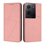 For TCL 503 Strong Magnetic Frosted Flip Leather Phone Case(Pink)