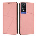 For TCL 505 Strong Magnetic Frosted Flip Leather Phone Case(Pink)