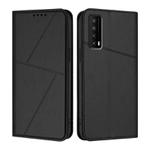 For TCL Stylus 5G Strong Magnetic Frosted Flip Leather Phone Case(Black)