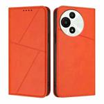 For TCL 60 SE / TCL 605 Strong Magnetic Frosted Flip Leather Phone Case(Orange)