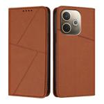 For OPPO A5 Pro 5G Global Strong Magnetic Frosted Flip Leather Phone Case(Coffee Color)