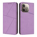 For OPPO A5 Pro 5G Global Strong Magnetic Frosted Flip Leather Phone Case(Light Purple)