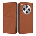For OPPO Find X8 Strong Magnetic Frosted Flip Leather Phone Case(Coffee Color)