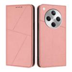 For OPPO Find X8 Strong Magnetic Frosted Flip Leather Phone Case(Pink)