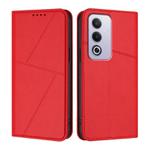 For OPPO A3 Japanese Strong Magnetic Frosted Flip Leather Phone Case(Red)