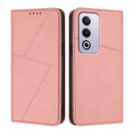 For OPPO A3 Japanese Strong Magnetic Frosted Flip Leather Phone Case(Pink)