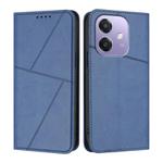 For OPPO A3x 5G Global Strong Magnetic Frosted Flip Leather Phone Case(Royal Blue)
