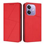 For OPPO A3x 5G Global Strong Magnetic Frosted Flip Leather Phone Case(Red)
