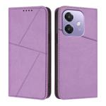 For OPPO A3x 5G Global Strong Magnetic Frosted Flip Leather Phone Case(Light Purple)