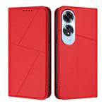 For OPPO A60 4G Strong Magnetic Frosted Flip Leather Phone Case(Red)