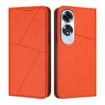 For OPPO A60 4G Strong Magnetic Frosted Flip Leather Phone Case(Orange)