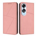 For OPPO A60 4G Strong Magnetic Frosted Flip Leather Phone Case(Pink)