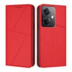 For OPPO K11 Strong Magnetic Frosted Flip Leather Phone Case(Red)