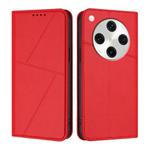 For OPPO Find X8 Pro Strong Magnetic Frosted Flip Leather Phone Case(Red)
