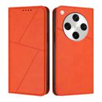 For OPPO Find X8 Pro Strong Magnetic Frosted Flip Leather Phone Case(Orange)