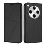 For OPPO Find X8 Pro Strong Magnetic Frosted Flip Leather Phone Case(Black)