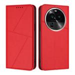 For OPPO Find X6 Pro Strong Magnetic Frosted Flip Leather Phone Case(Red)