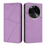 For OPPO Find X6 Pro Strong Magnetic Frosted Flip Leather Phone Case(Light Purple)
