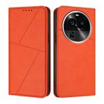 For OPPO Find X6 Pro Strong Magnetic Frosted Flip Leather Phone Case(Orange)