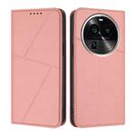 For OPPO Find X6 Pro Strong Magnetic Frosted Flip Leather Phone Case(Pink)