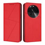 For OPPO Find X6 Strong Magnetic Frosted Flip Leather Phone Case(Red)