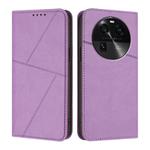 For OPPO Find X6 Strong Magnetic Frosted Flip Leather Phone Case(Light Purple)