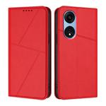 For OPPO A1 Pro Strong Magnetic Frosted Flip Leather Phone Case(Red)