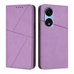 For OPPO A1 Pro Strong Magnetic Frosted Flip Leather Phone Case(Light Purple)