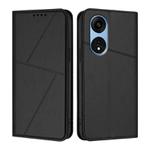 For OPPO A1 Pro Strong Magnetic Frosted Flip Leather Phone Case(Black)