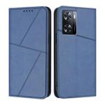 For OPPO A57 4G Strong Magnetic Frosted Flip Leather Phone Case(Royal Blue)