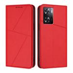 For OPPO A57 4G Strong Magnetic Frosted Flip Leather Phone Case(Red)